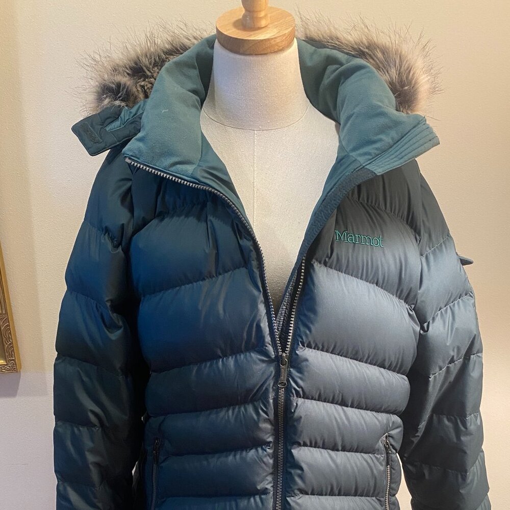 Like New Marmot Loden Green Down Filled Winter Jacket in XL